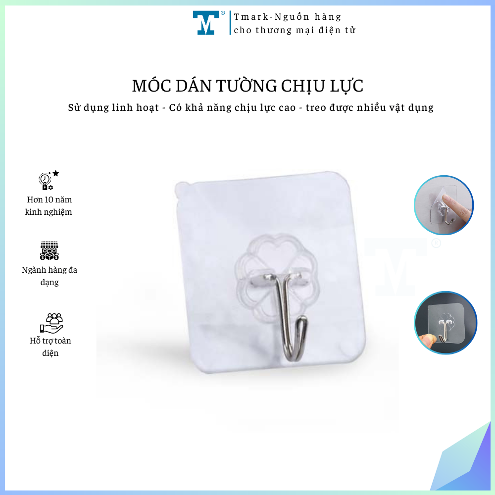 Móc dán tường chịu lực Tmark (Kiện 5000 cái) (Hàng nguyên kiện)