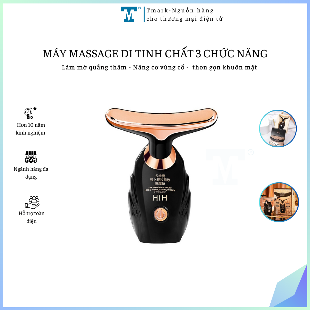 Máy massage di tinh chất da mặt 3 chức năng: làm sạch, thẩm thấu và làm săn chắc da Tmark (Kiện 120 cái)