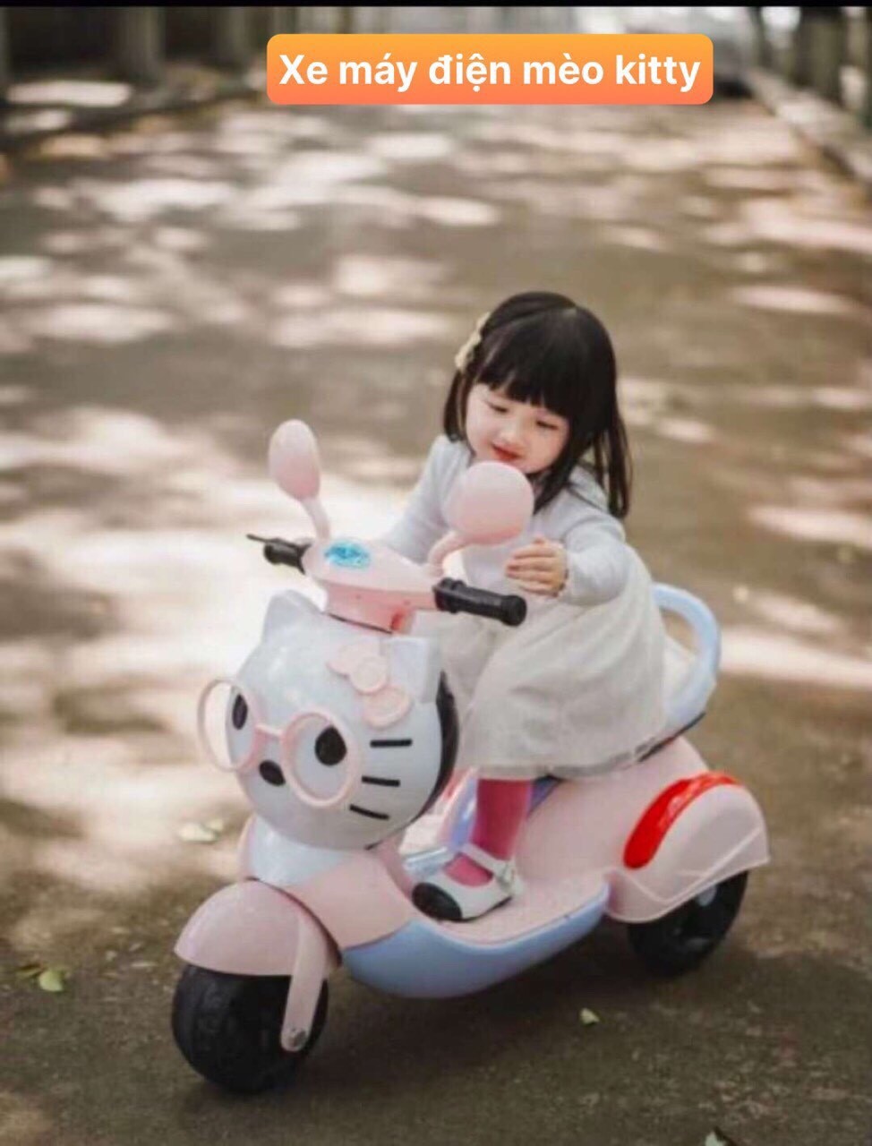 Xe máy điện hello kitty (Kiện 2 cái)