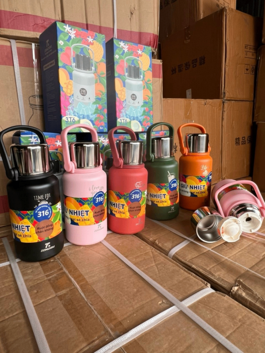 Bình giữ nhiệt ruột đồng chân không 316- 1000ml (Kiện 30 cái)