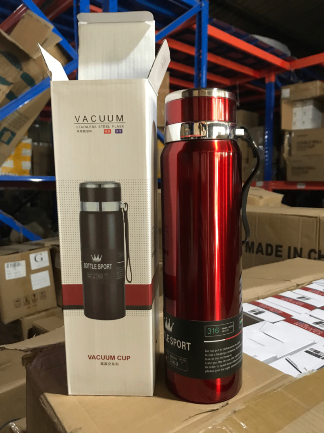 Bình giữ nhiệt bầu dục 1000ml Tmark (Kiện 50 cái)