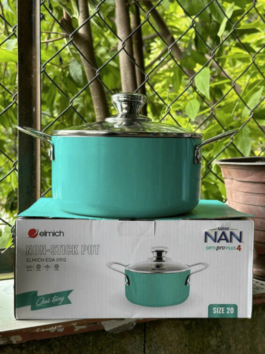 Nồi Elmich chống dính size 20 đáy từ (Kiện 20 cái)
