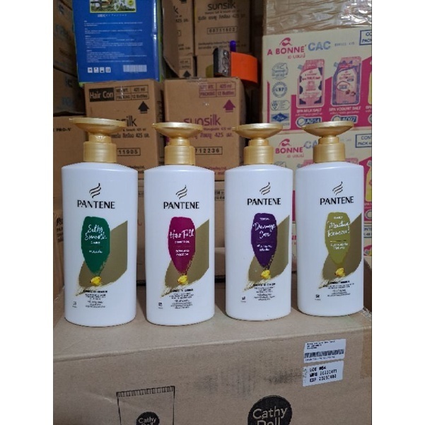 Hàng Thái - Dầu xả Pantene màu cam-vàng-hồng-đỏ-xanh-tím 380ml (Kiện 6 chai) (Hàng nguyên kiện)