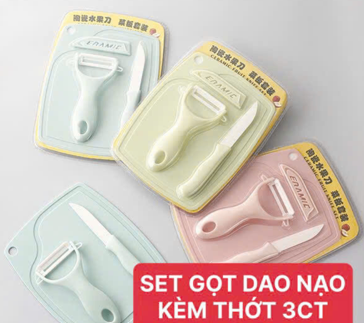Set gọt nạo kèm thớt 3 chi tiết (Kiện 200 bộ)