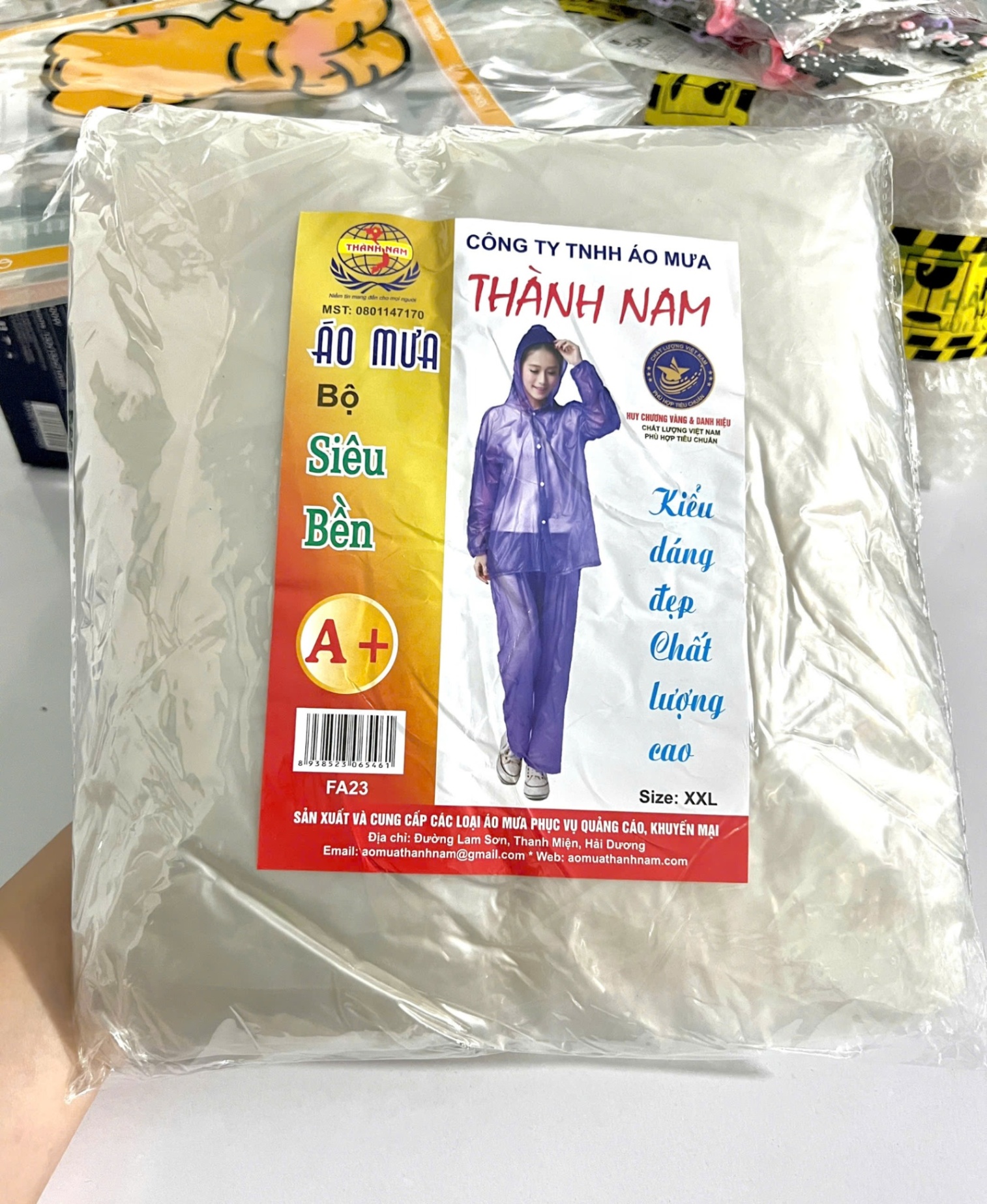 Bộ áo mưa siêu bền (Kiện 120 cái)