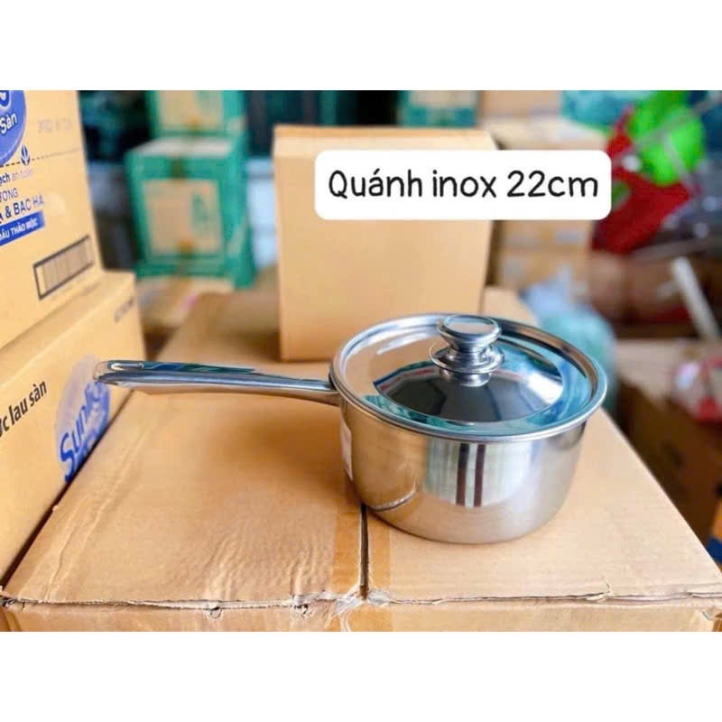 [HÀNG TẶNG KHÔNG BÁN] Quánh inox 22cm