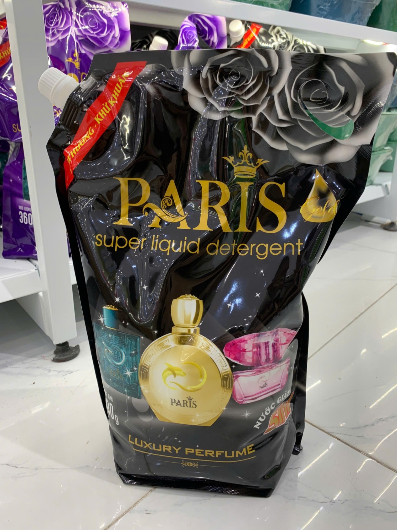 Túi nước giặt Paris hương nước hoa 3,6L thơm ngát Đen