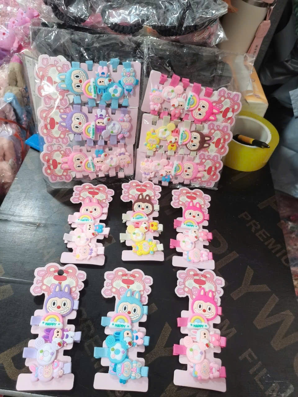 Set 5 kẹp tóc mỏ vịt labubu dễ thương (kiện 108 set)
