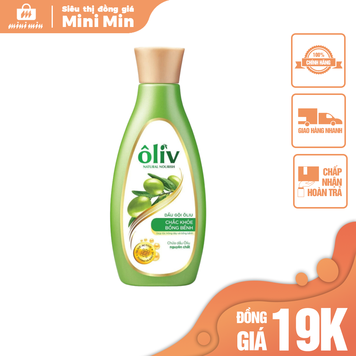 Dầu gội Oliv 250ml dưỡng tóc bồng bềnh và chắc khỏe Tmark