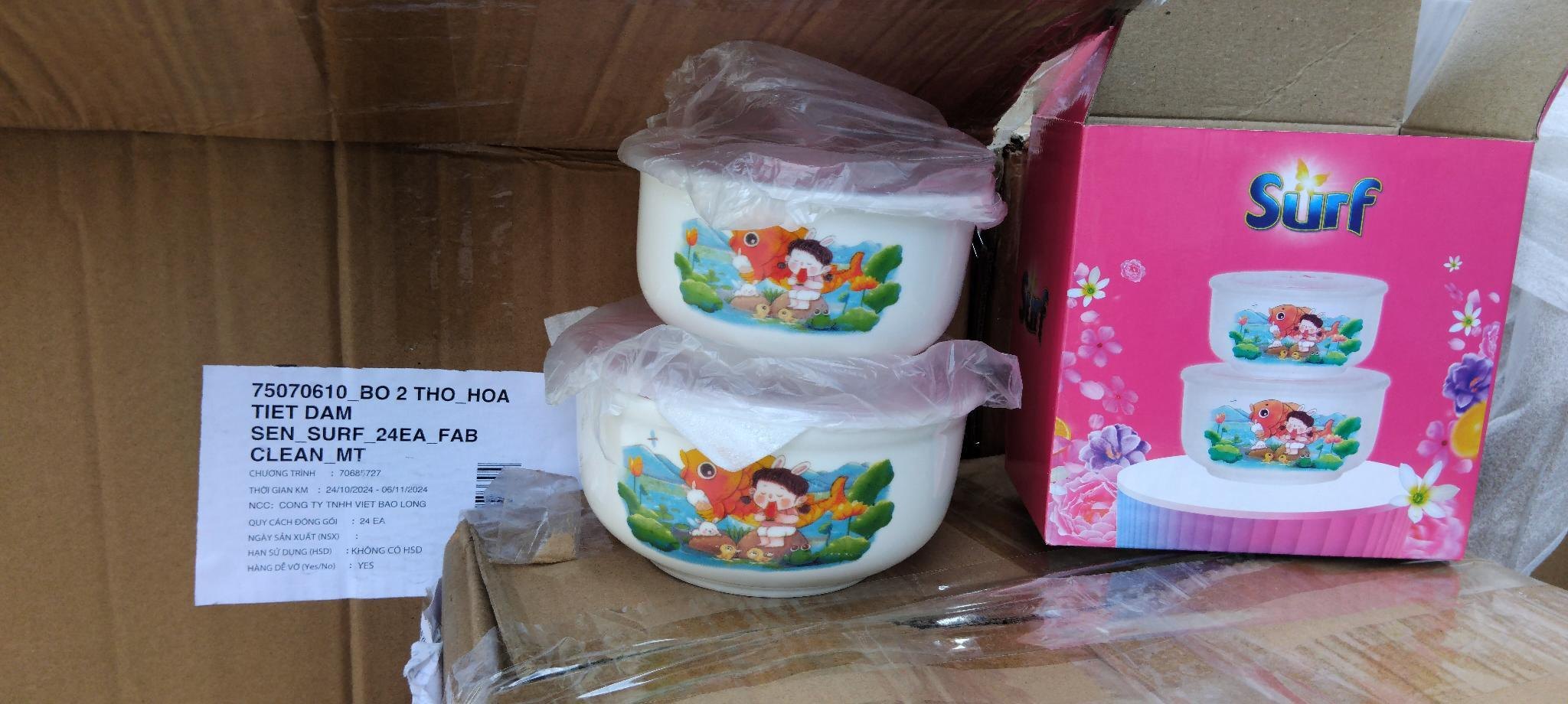 Bộ 2 thố lạnh cá chép có nắp (kiện 24 bộ)(đi từ 3k)