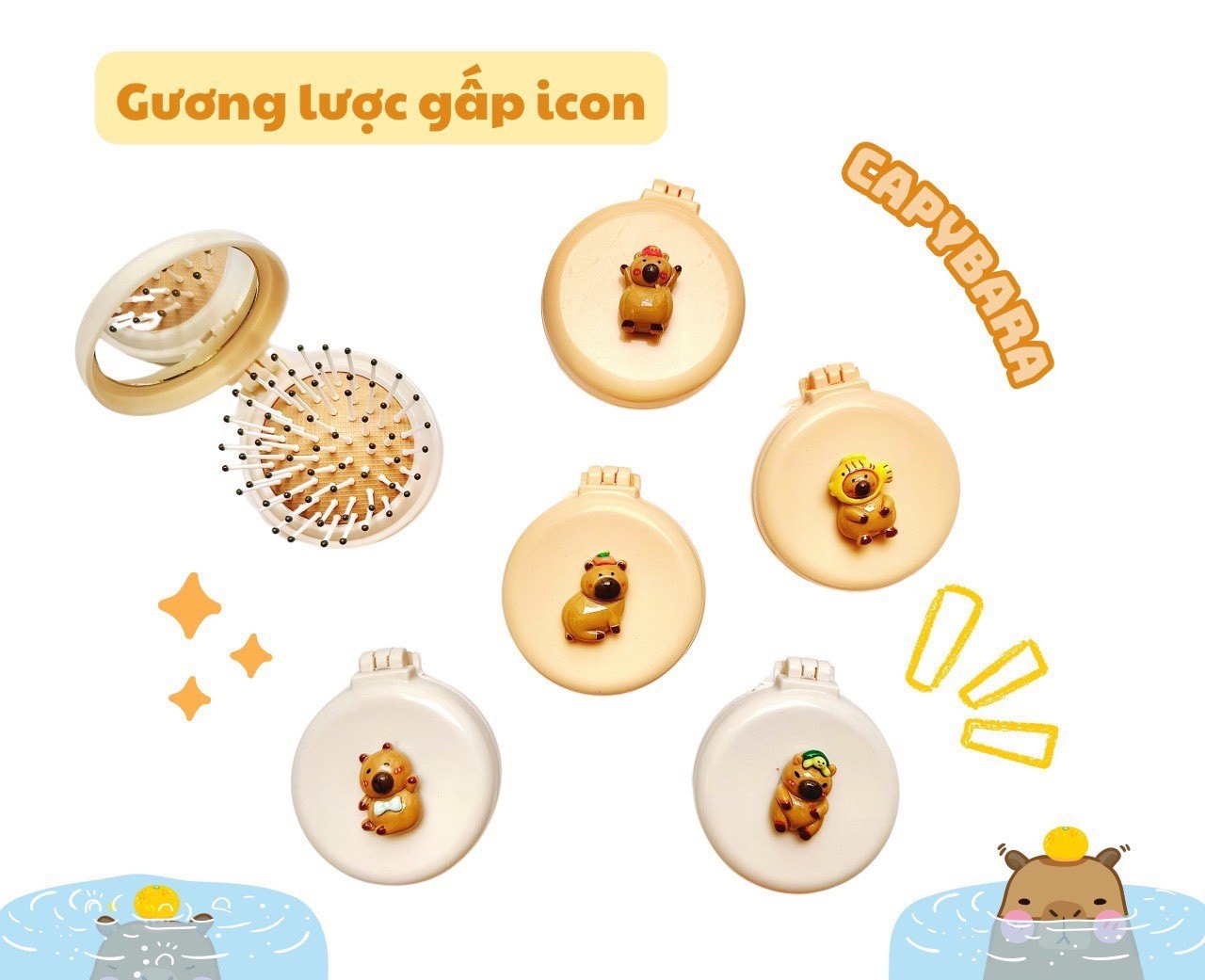 Gương lược gấp icon (kiện 500 cái)