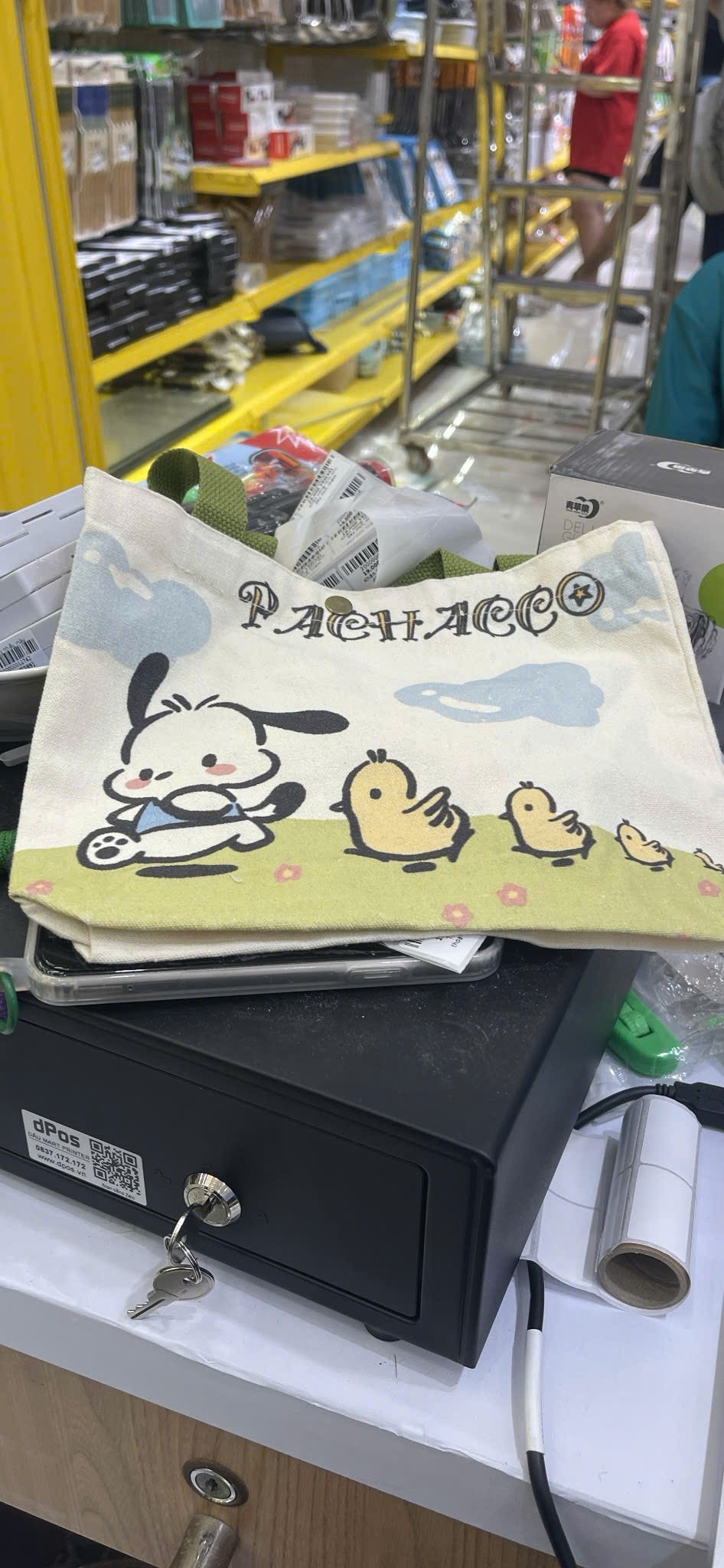 Túi tote Sanrio Kawaii Hoạt Hình dễ thương Tmark