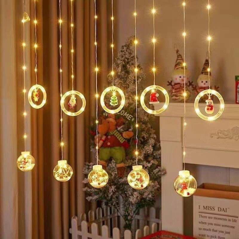 Dây đèn led trang trí noel bóng cầu vồng- dài 3m (Kiện 42 cái)