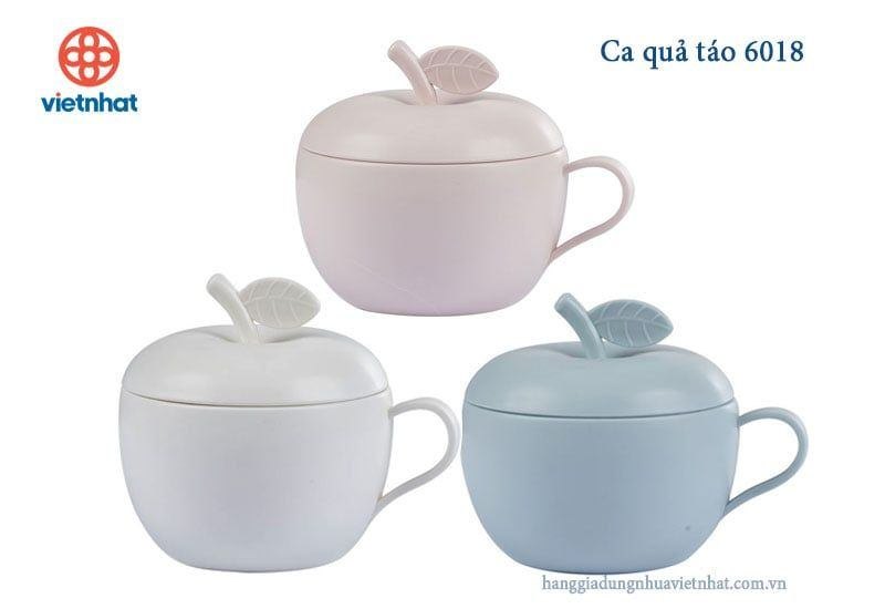 Ca quả táo 6018 có nắp Việt Nhật xinh xắn mini min