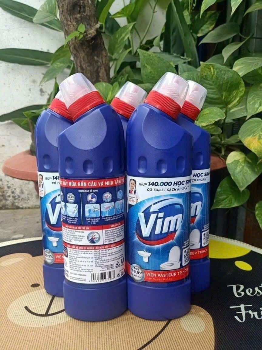 Tẩy rửa bồn cầu và nhà tắm Vim (Kiện 24 chai)