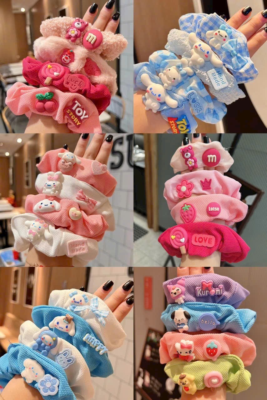 Set 4 dây chun cột tóc (kiện 200 set)