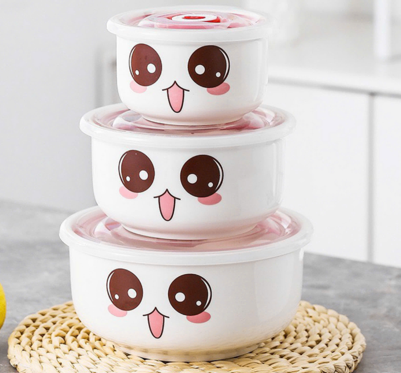 Set 3 bát sứ chibi (Kiện 20 bộ)(Hàng nguyên kiện)