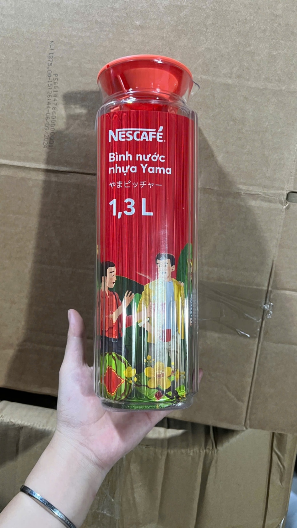 Bình nước Yama 1L3 có in chữ Vinamilk- Hàng lô (Kiện 50 cái)