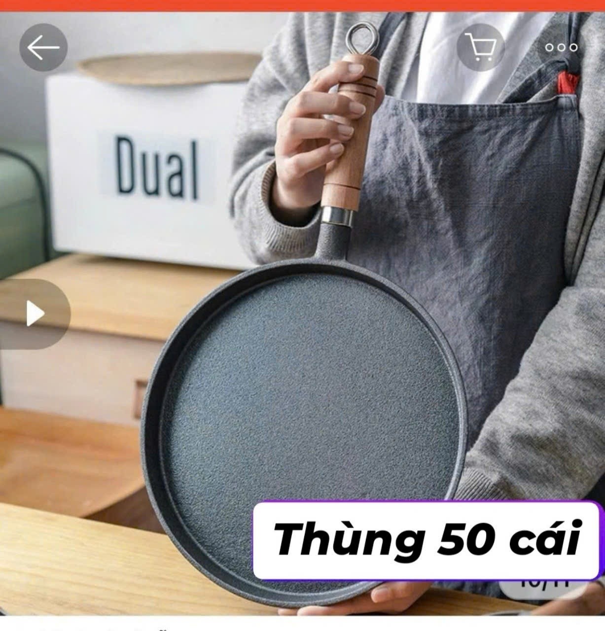 Chảo gang size 20 (Thùng 50 cái)