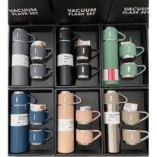 Bình giữ nhiệt vaccum 500ml, kèm 2 cốc (Kiện 24 bộ)