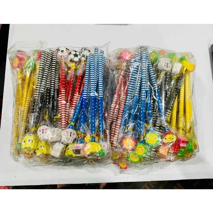VPP - Túi 40 chì gỗ đầu tẩy cute (Kiện 30 túi)