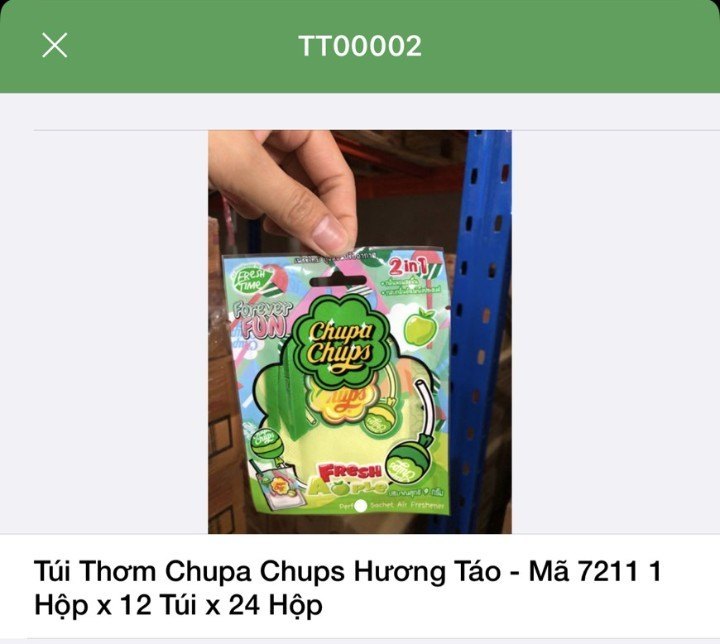 Túi thơm chupa chups M7211 (Kiện 360 gói) (Hàng nguyên kiện)