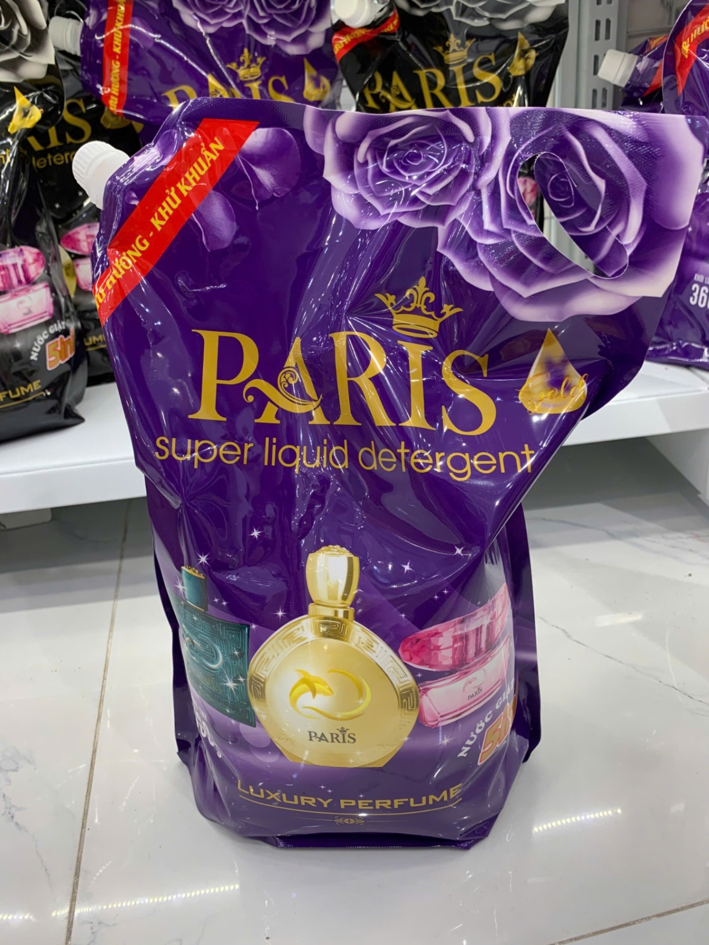 Túi nước giặt Paris hương nước hoa 3,6L thơm ngát Tím