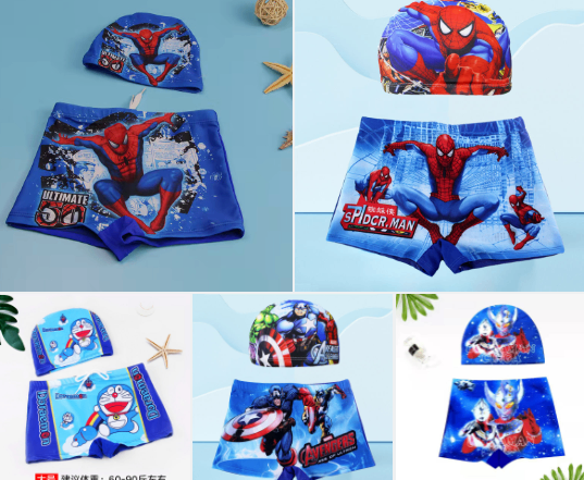 Set mũ và quần bơi trẻ em (kiện 200 bộ)