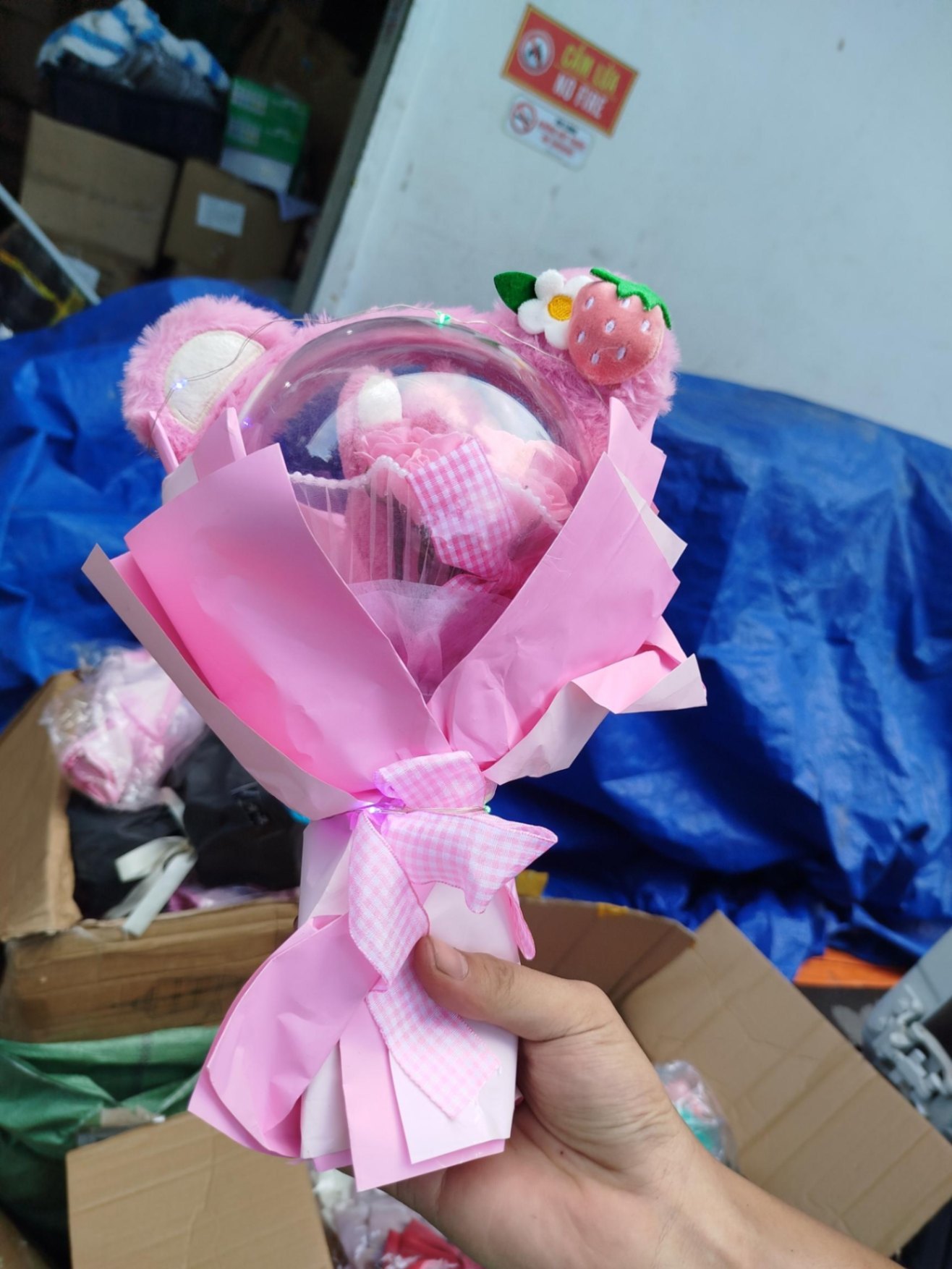Bó hoa gấu dâu