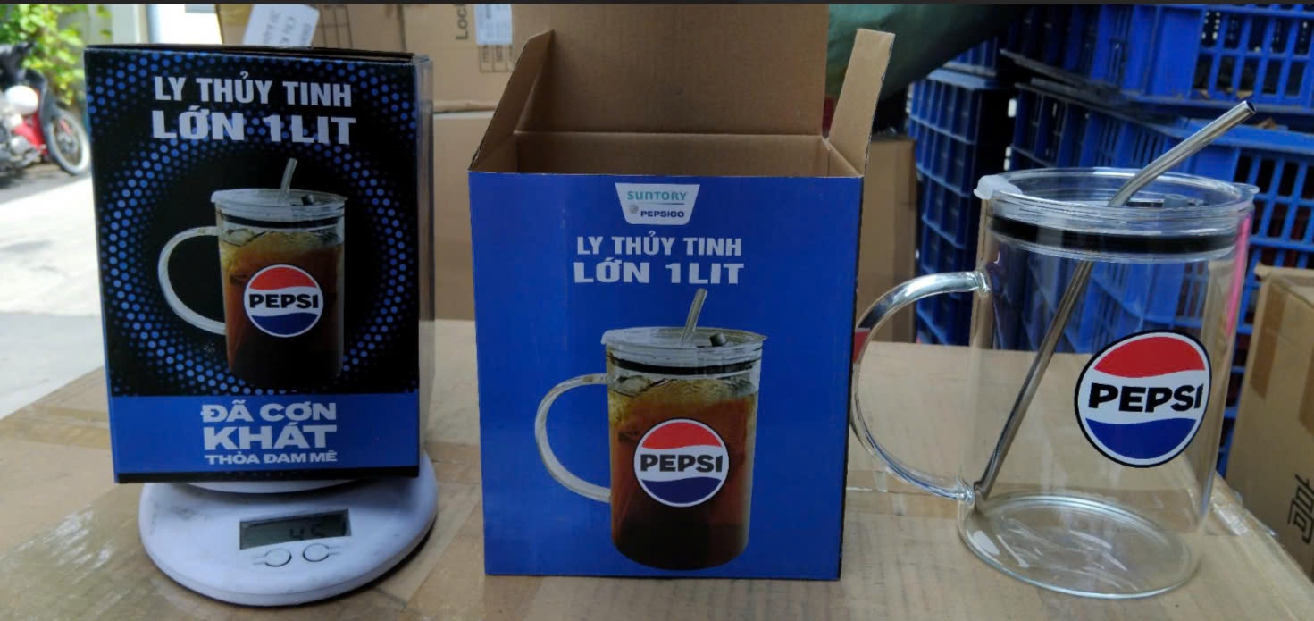 Ly thủy tinh lớn 1L Pepsi (kiện 32 cái)(Hàng nguyên kiện)