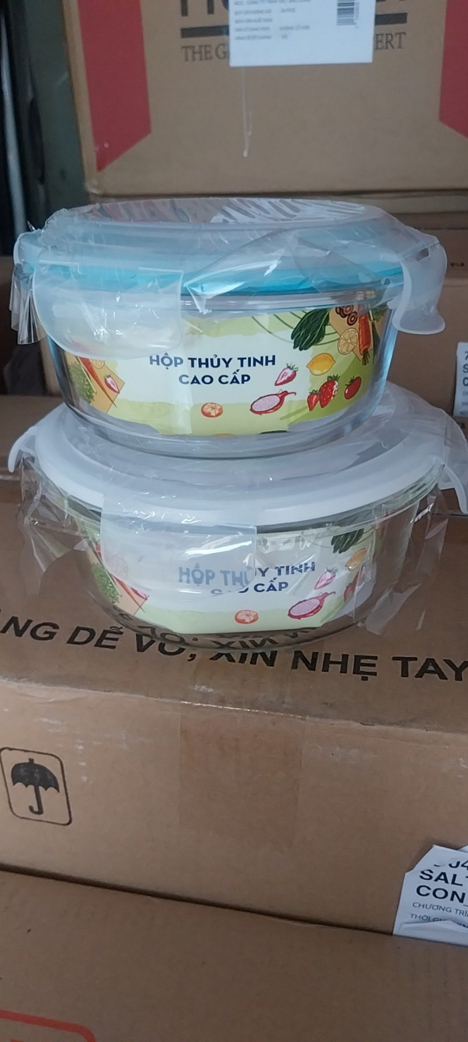 Hộp thủy tinh cao cấp 620ml (Kiện 24 cái) (hàng nguyên kiện)