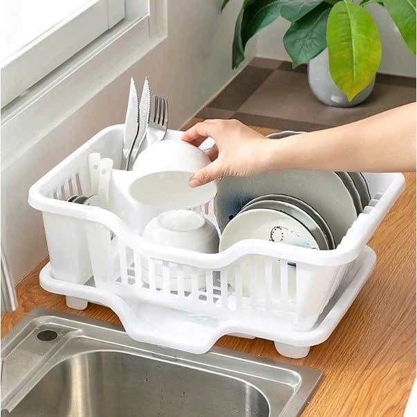 Bộ khay rổ úp chén bát nhựa (Kiện 50 cái)