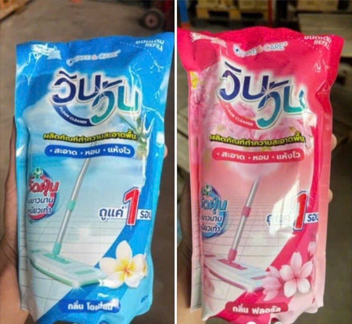 Hàng Thái - Nước lau sàn Wibwub 850ml (Kiện 12 túi) (Hàng nguyên kiện)