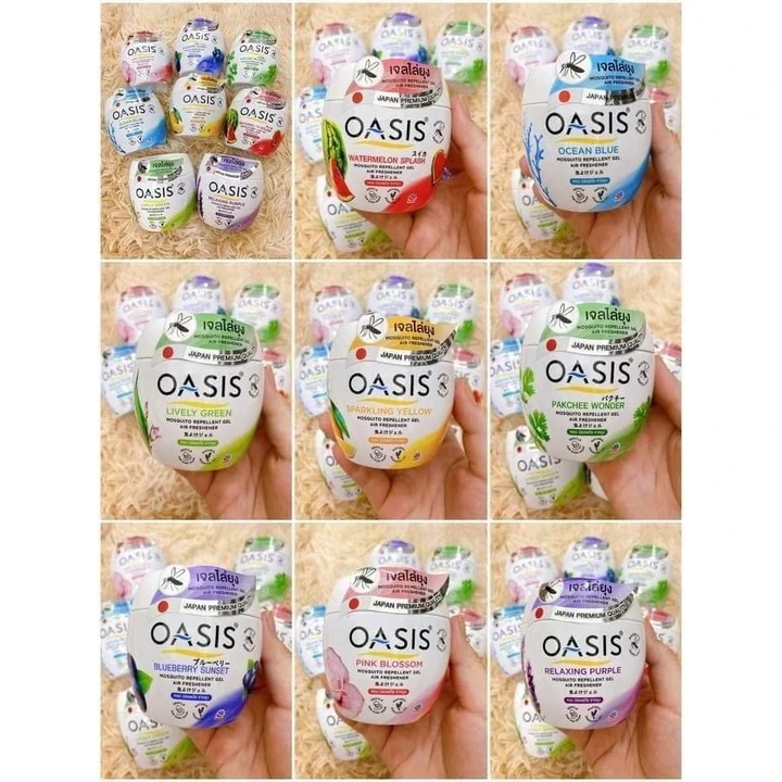 Hàng Thái - Sáp đuổi muỗi Oasis 180g (Kiện 12 lọ) (Hàng nguyên kiện)