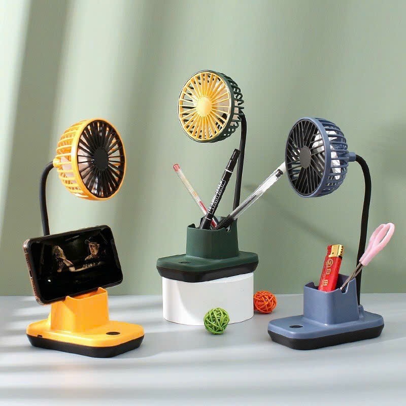Quạt mini để bàn có hộp bút và kệ để điện thoại Tmark (kiện 96 cái)