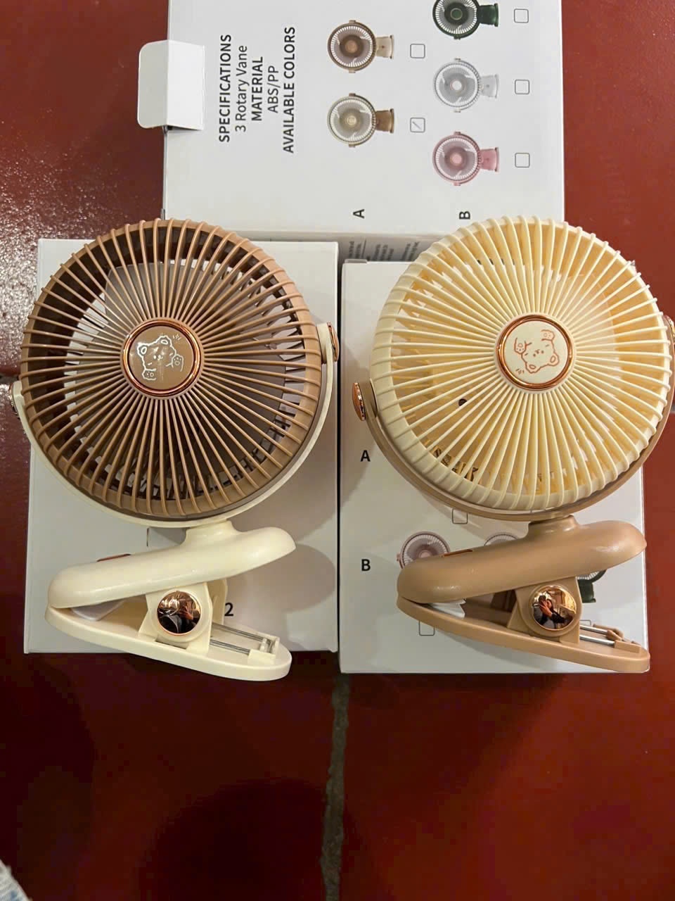 Quạt kẹp bàn tích điện mini xoay 360 độ,nhỏ gọn tiện lợi Tmark