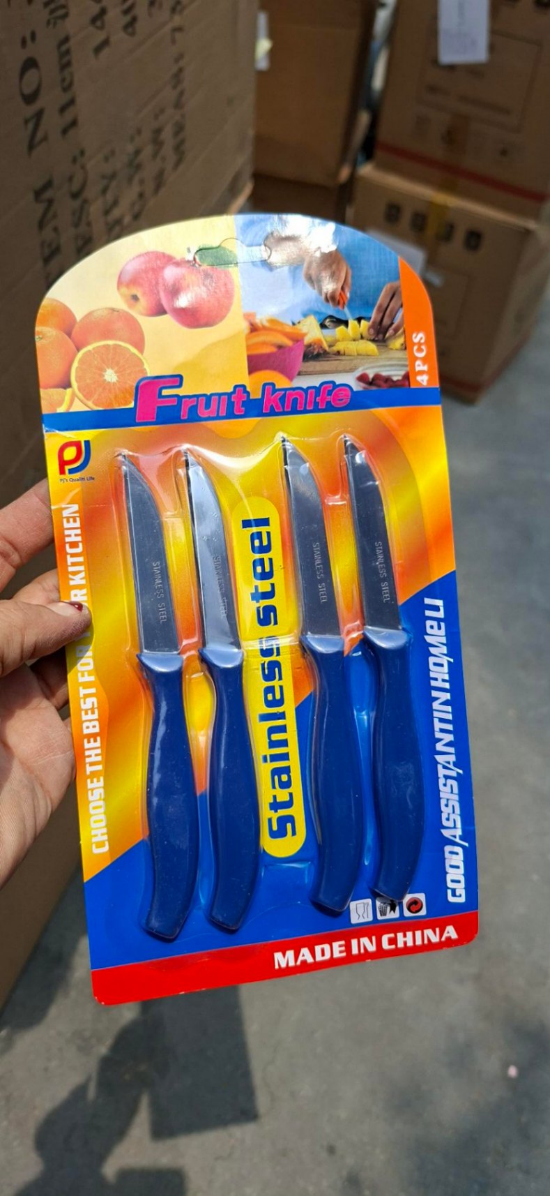 Set 4 dao gọt tỉa trái cây (kiện 360 vỉ)