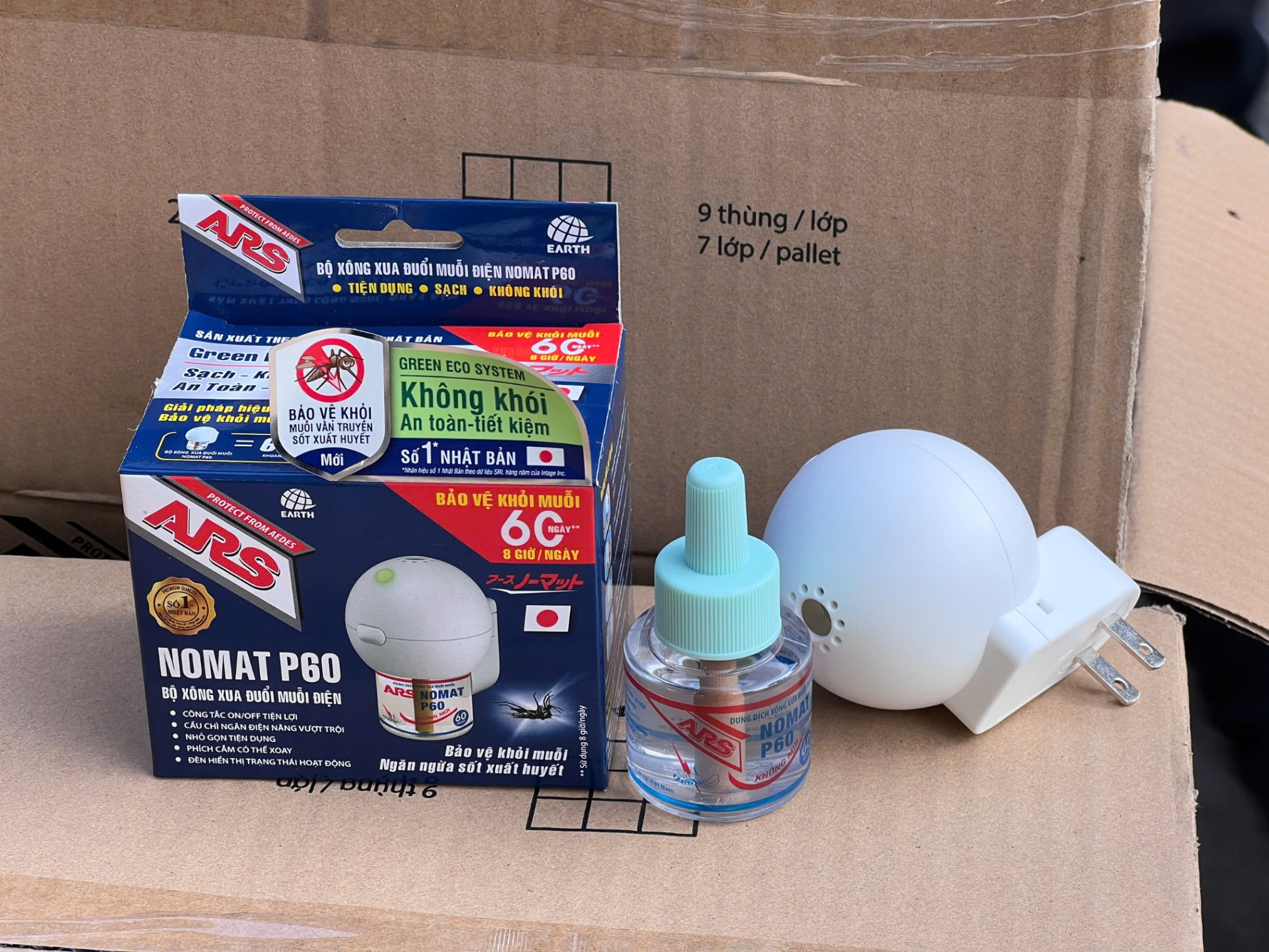 Bộ xông đuổi muỗi ARS nomat 45ml (Kiện 12 bộ) (đi từ 10k)
