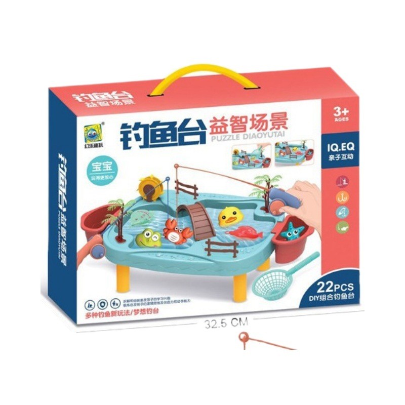 Đồ chơi trẻ em bằng nhựa: bộ câu cá (28-42 chi tiết) model: 9988, không dùng pin, KT(24*22)cm +/-10%. mới 100%
