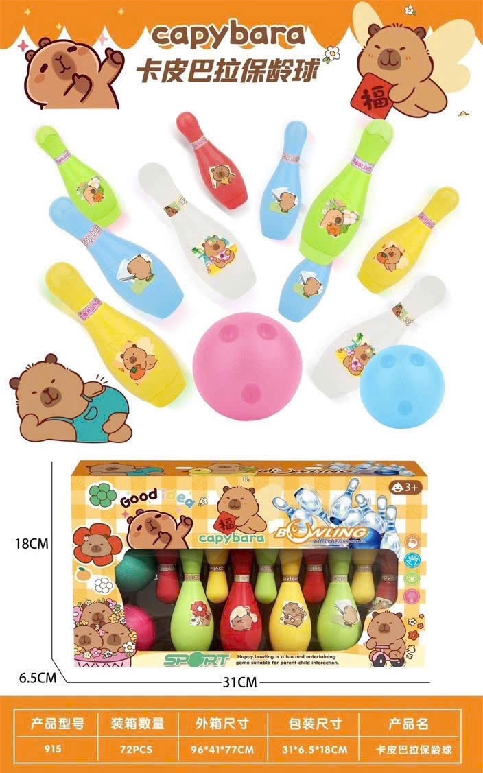 Đồ chơi, Bowling 811-14E bằng nhựa, cho trẻ em từ 3 tuổi trở lên, không dùng pin. Mới 100%