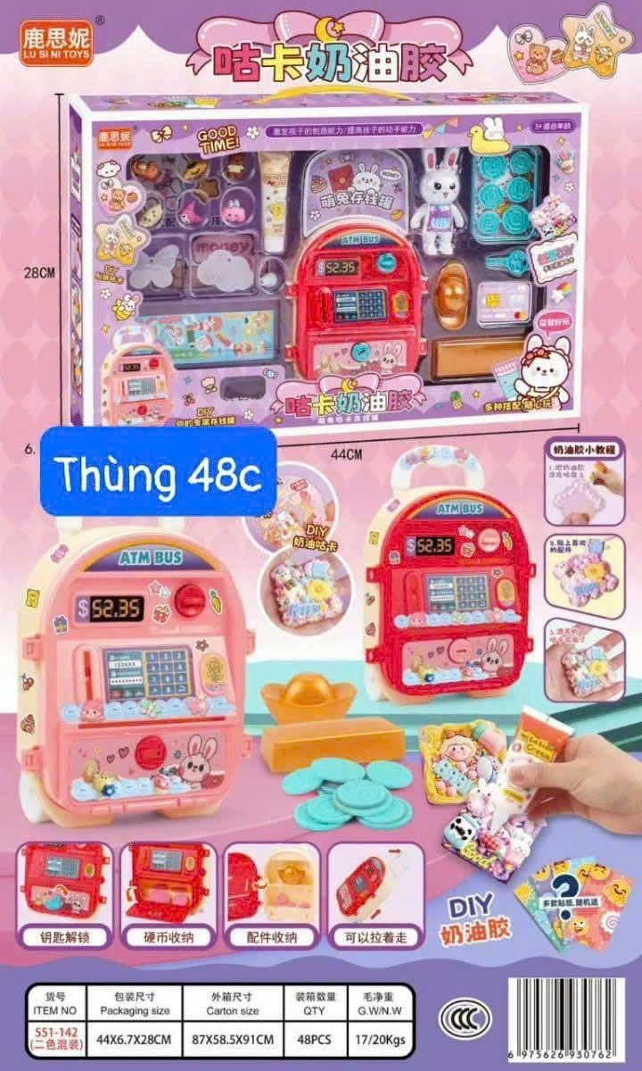 Đồ chơi trẻ em bằng nhựa: két đựng tiền. mới 100%