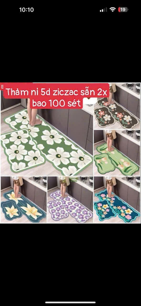 Bộ 2 thảm nhà bếp Tmark (Kiện 100 cái)