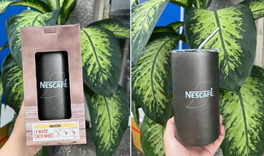 Ly nước cách nhiệt 600ml HKM Nescafe (kiện 36 cái)(đi từ 6k)