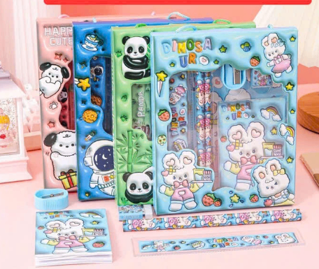 Set học tập hoạt hình 3D 6 chi tiết (Kiện 200 bộ)