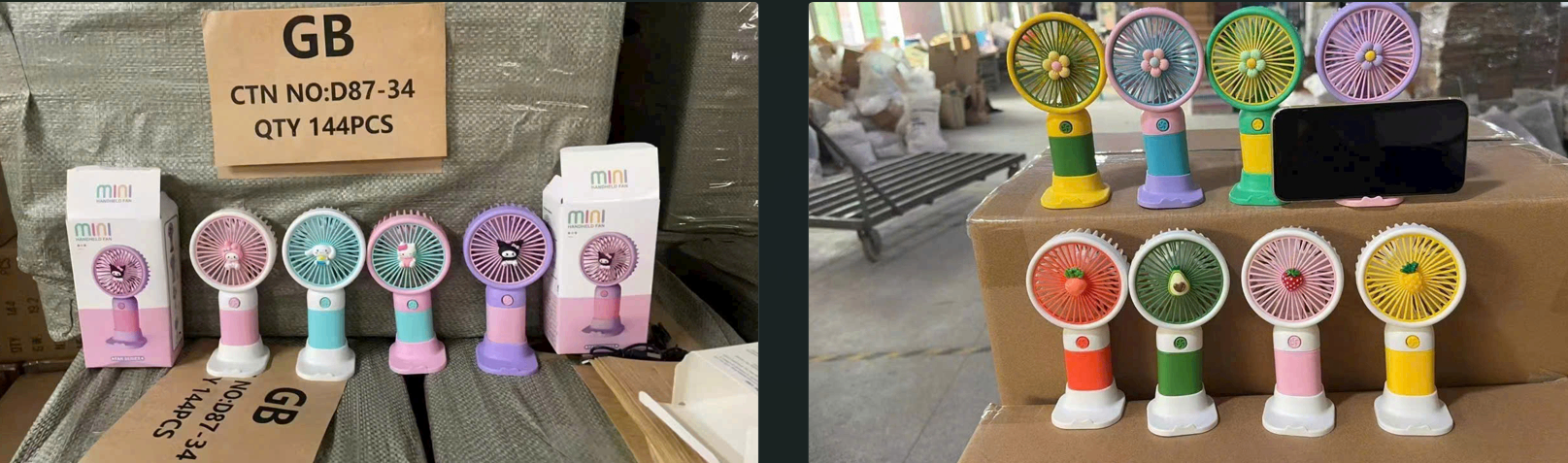 Quạt cầm tay có đế (Kiện 144 cái)