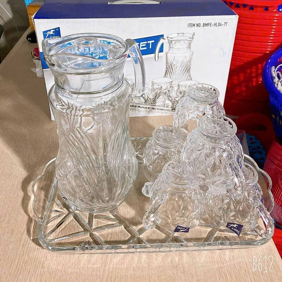 Bộ bình cốc kèm khay HL04-7T (Kiện 6 bộ)(Hàng nguyên kiện)