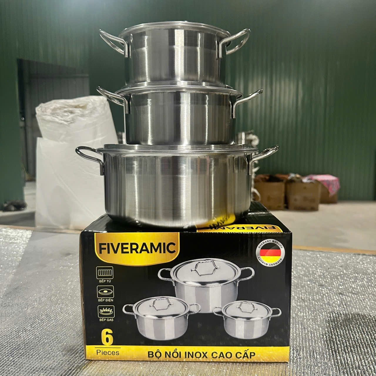 Bộ 3 nồi inox Fiveramic
