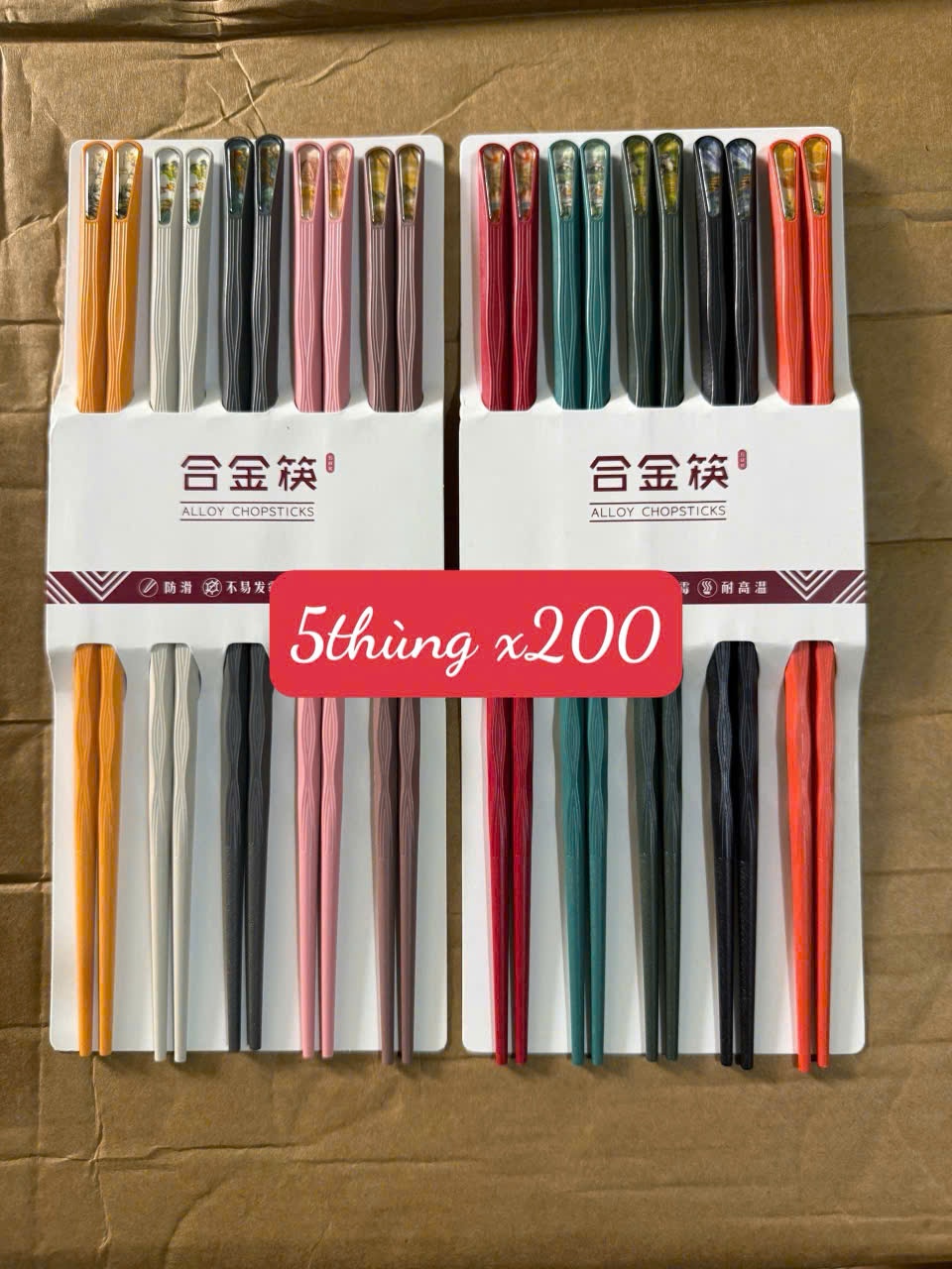 Set 10 đôi đũa nhật kháng khuẩn (kiện 100 set)