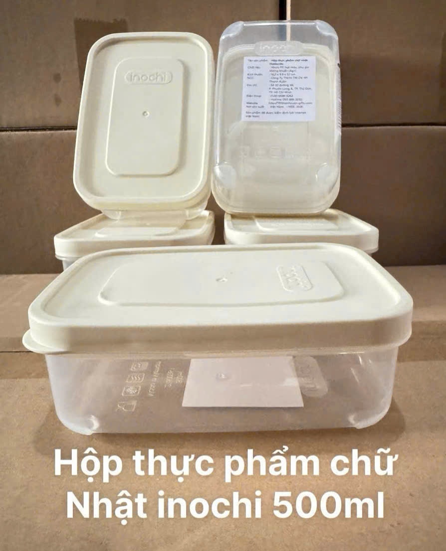 Hộp đựng thực phẩm chữ nhật Inochi 500 ml Tmark (Kiện 48 cái) - 12