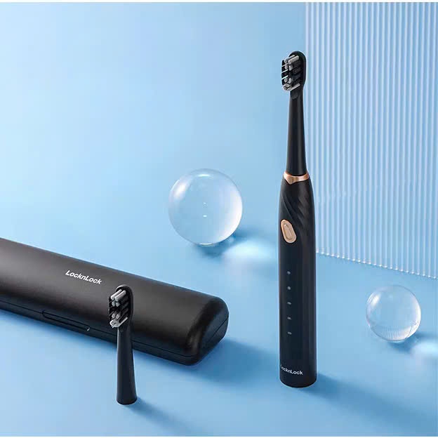 Bàn chải điện Lock&Lock chống nước, sạc không dây, màu đen Tmark